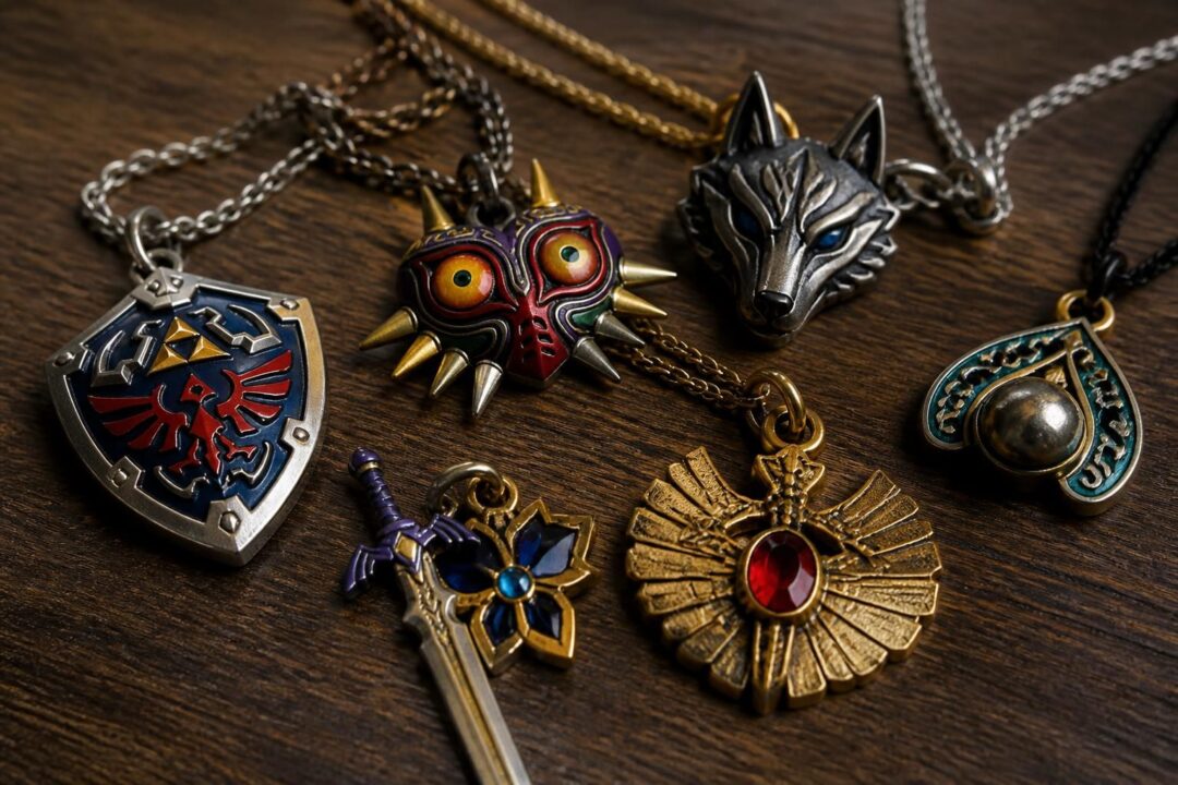 discover our curated selection of geek necklaces inspired by video games, featuring unique fan-crafted pieces that celebrate your favorite gaming worlds.